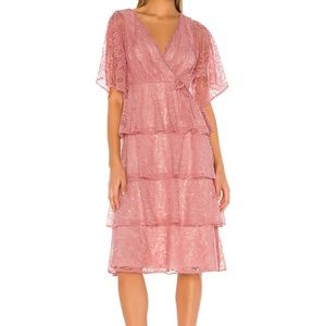 TULAROSA SEQUIN DRESS IN DUSTY ROSE - XXS
